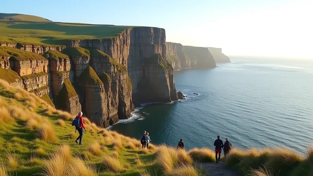 Slieve League coastal cliffs with sea views