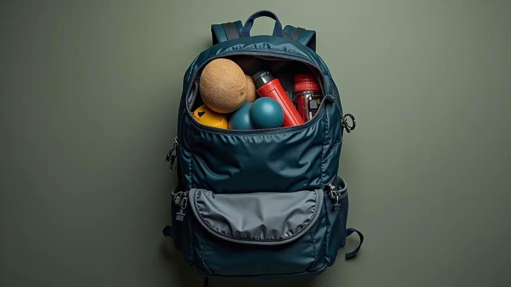 Hiking backpack open with organized gear compartments showing proper packing arrangement